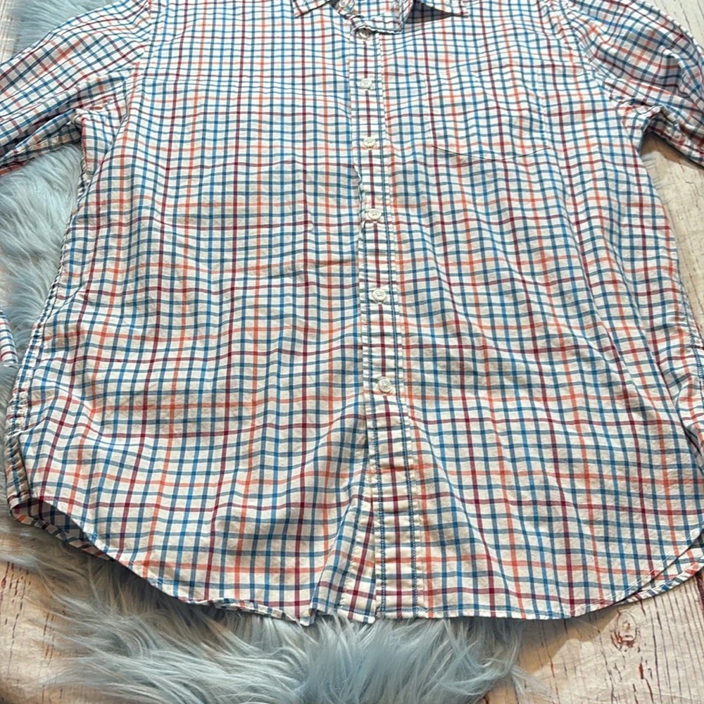 J. Crew Mercantile Flex Plaid Button Down Shirt sz L
